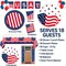 4th of July Party Supplies for 18 Guest – Plates, Cups, Napkins, Table Cover, USA Banner & Balloons